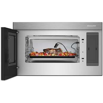 KitchenAid 30 Inch Multifunction Over-the-Range Smart Microwave Oven with 1.1 Cu. Ft. Capacity, 3-Speed 400 CFM Blower, 1800 Watts, 10 Power Levels, One Touch Cooking, WiFi Capable, Centrifugal Blower, Infrared Sensor Modes, Flush Built-In Design, Integrated Meat Thermometer and ADA Compliant: PrintShield Stainless — thumbnail 22