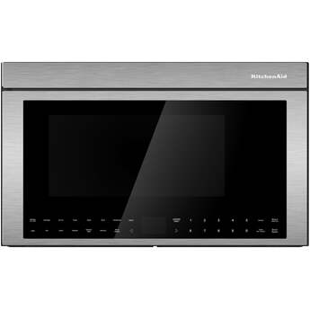 KitchenAid 30 Inch Multifunction Over-the-Range Smart Microwave Oven with 1.1 Cu. Ft. Capacity, 3-Speed 400 CFM Blower, 1800 Watts, 10 Power Levels, One Touch Cooking, WiFi Capable, Centrifugal Blower, Infrared Sensor Modes, Flush Built-In Design, Integrated Meat Thermometer and ADA Compliant: PrintShield Stainless — thumbnail 6