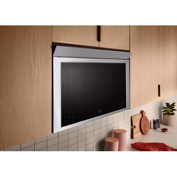 KitchenAid 30 Inch Multifunction Over-the-Range Smart Microwave Oven with 1.1 Cu. Ft. Capacity, 3-Speed 400 CFM Blower, 1800 Watts, 10 Power Levels, One Touch Cooking, WiFi Capable, Centrifugal Blower, Infrared Sensor Modes, Flush Built-In Design, Integrated Meat Thermometer and ADA Compliant: PrintShield Stainless — thumbnail 8