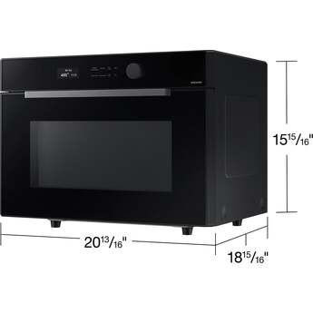Samsung 21 Inch 1.2 cu. ft. Countertop Smart Microwave Oven with 900 Watts, Power Convection, PowerGrill Duo™, Air Fry, Grilling Element, Wi-Fi, Glass Turntable, and Optional Trim Kit: Black Glass — thumbnail 13
