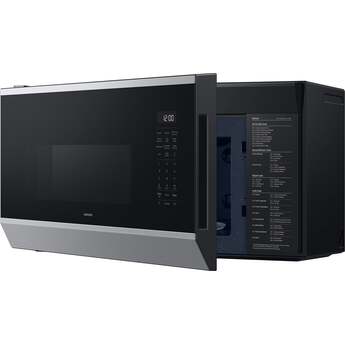 Samsung 1.7 cu. ft. Over-the-Range Smart Microwave Oven with 950 Watts, 3-Speed 300 CFM Venting System, No-Preheat Air Fry Max, Convection Bake, Sensor Cook, Steam Clean, Glass Turntable, and LED Cooktop Lighting: Stainless Steel — thumbnail 12