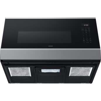 Samsung 1.7 cu. ft. Over-the-Range Smart Microwave Oven with 950 Watts, 3-Speed 300 CFM Venting System, No-Preheat Air Fry Max, Convection Bake, Sensor Cook, Steam Clean, Glass Turntable, and LED Cooktop Lighting: Stainless Steel — thumbnail 13