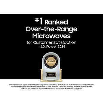 Samsung 1.7 cu. ft. Over-the-Range Smart Microwave Oven with 950 Watts, 3-Speed 300 CFM Venting System, No-Preheat Air Fry Max, Convection Bake, Sensor Cook, Steam Clean, Glass Turntable, and LED Cooktop Lighting: Stainless Steel — thumbnail 4