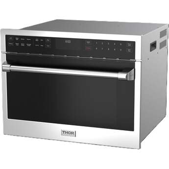 Thor 24 Inch Built-In Microwave Speed Oven with 1.6 cu. ft. Capacity, 10 Power Levels, True Convection, Air Fry, Broil & Bake Modes, Sensor Cooking, Full-Touch LCD Controls, Child Lock, Stainless Steel Interior and Sabbath Mode: Stainless Steel — thumbnail 5