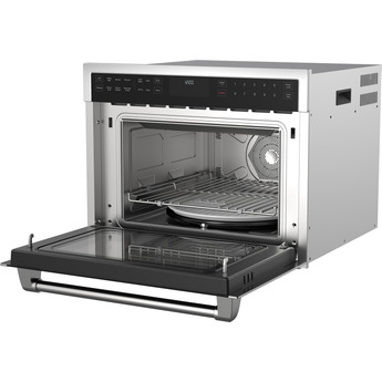 Thor 24 Inch Built-In Microwave Speed Oven with 1.6 cu. ft. Capacity, 10 Power Levels, True Convection, Air Fry, Broil & Bake Modes, Sensor Cooking, Full-Touch LCD Controls, Child Lock, Stainless Steel Interior and Sabbath Mode: Stainless Steel — thumbnail 6