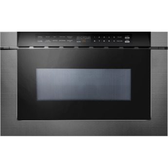 XO 24" Built-In Microwave Drawer: Black Stainless Steel