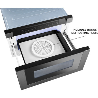 XO 24" Built-In Microwave Drawer: Black Stainless Steel — thumbnail 16