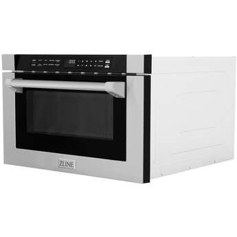 Z Line 24 Inch 1.2 cu. ft. Built-in Microwave Drawer with a Traditional Handle: Stainless Steel — thumbnail 13