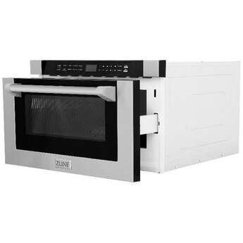 Z Line 24 Inch 1.2 cu. ft. Built-in Microwave Drawer with a Traditional Handle: Stainless Steel — thumbnail 18