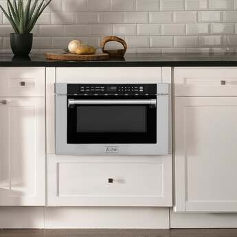Z Line 24 Inch 1.2 cu. ft. Built-in Microwave Drawer with a Traditional Handle: Stainless Steel — thumbnail 19