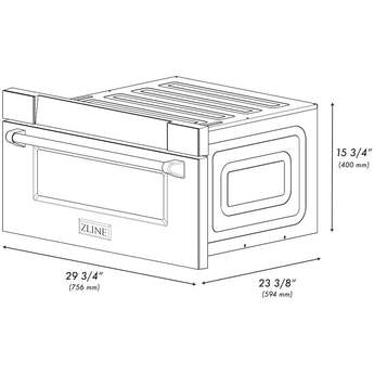 Z Line 30 inch 1.2 cu. ft Built-In Microwave Drawer In Stainless Steel: Stainless Steel — thumbnail 18