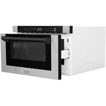 Z Line Autograph Edition 24 Inch 1.2 Cu. Ft. Built-in Microwave Drawer: Stainless Steel And Matte Black Accents — thumbnail 12