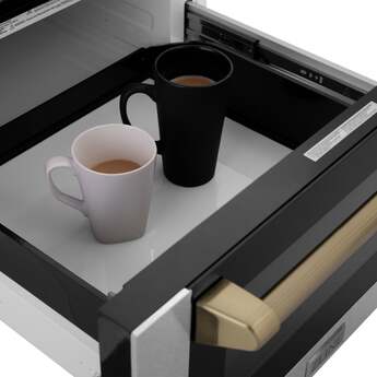Z Line Autograph Edition 24 Inch 1.2 Cu. Ft. Built-in Microwave Drawer: Stainless Steel And Champagne Bronze Accents — thumbnail 16