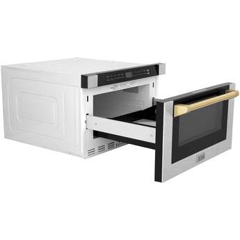 Z Line Autograph Edition 24 Inch 1.2 Cu. Ft. Built-in Microwave Drawer: Stainless Steel And Gold Accents Gold — thumbnail 20