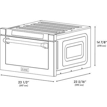Z Line Autograph Edition 24 Inch 1.2 Cu. Ft. Built-in Microwave Drawer: Stainless Steel And Matte Black Accents — thumbnail 11