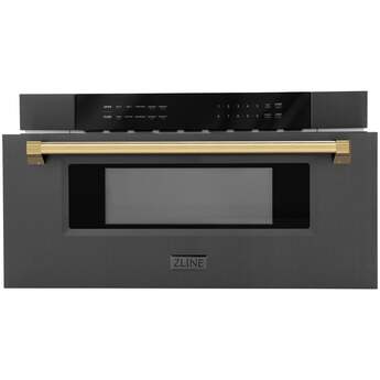 Z Line Autograph Edition 30 Inch 1.2 cu. ft. Built-In Microwave Drawer: Black Stainless Steel — thumbnail 11