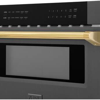 Z Line Autograph Edition 30 Inch 1.2 cu. ft. Built-In Microwave Drawer: Black Stainless Steel — thumbnail 14