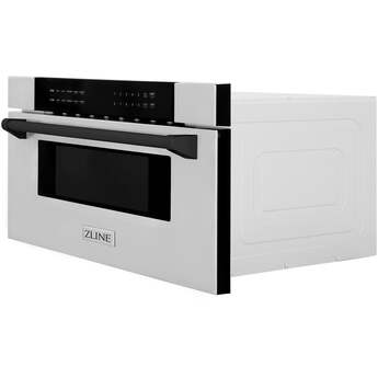 Z Line Autograph Edition 30 Inch 1.2 cu. ft. Built-In Microwave Drawer: Stainless Steel With Matte Black Accents — thumbnail 11