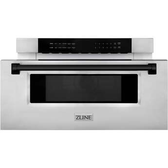 Z Line Autograph Edition 30 Inch 1.2 cu. ft. Built-In Microwave Drawer: Stainless Steel With Matte Black Accents — thumbnail 12