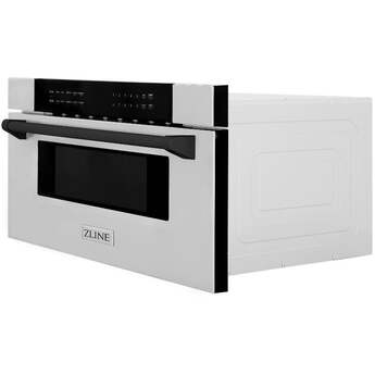 Z Line Autograph Edition 30 Inch 1.2 cu. ft. Built-In Microwave Drawer: Stainless Steel With Matte Black Accents — thumbnail 13
