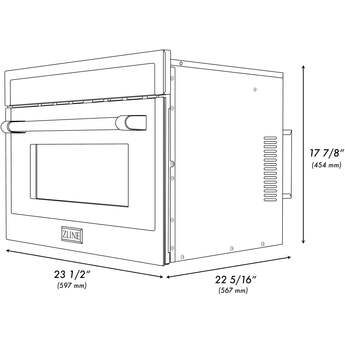 Z Line ZLINE MWO24SS 24 Inch Built-In 1.55 cu. ft. Capacity Microwave Oven — thumbnail 6