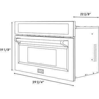Z Line ZLINE MWO30 30 Inch Stainless Steel Built-In 1.6 cu. ft. Capacity Microwave Oven — thumbnail 7