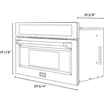 Z Line ZLINE MWO30BS 30 Inch Built-In 1.55 cu. ft. Capacity Microwave Oven — thumbnail 11