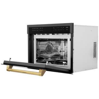 Z Line Autograph Edition 24 Inch 1.6 cu ft. Built-in Convection Microwave Oven: Black Stainless Steel And Gold Accents — thumbnail 11