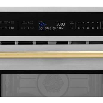Z Line Autograph Edition 30" 1.6 cu ft. Built-in Convection Microwave Oven: Stainless Steel And Gold Accents — thumbnail 13