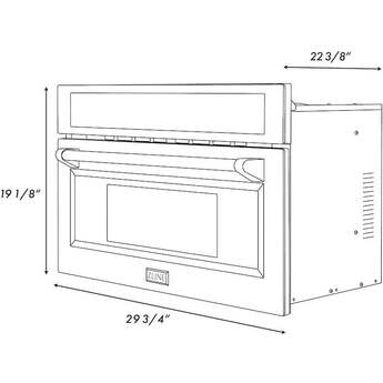 Z Line Autograph Edition 30" 1.6 cu ft. Built-in Convection Microwave Oven: Stainless Steel And Gold Accents — thumbnail 17