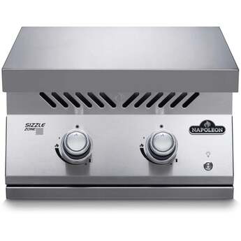 Napoleon 22 Inch Built-In Dual Side Burner with 30,000 BTUs, Infrared Sizzle Zone™ Burners, Iconic Wave™ Cooking Grids, Night Light™ Knobs, Instant Jetfire™ Ignition, Stainless Steel Protective Cover, and Lifetime Warranty: Stainless Steel, Natural Gas — thumbnail 15