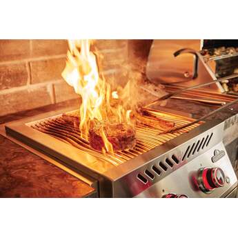 Napoleon 22 Inch Built-In Dual Side Burner with 30,000 BTUs, Infrared Sizzle Zone™ Burners, Iconic Wave™ Cooking Grids, Night Light™ Knobs, Instant Jetfire™ Ignition, Stainless Steel Protective Cover, and Lifetime Warranty: Stainless Steel, Natural Gas — thumbnail 2