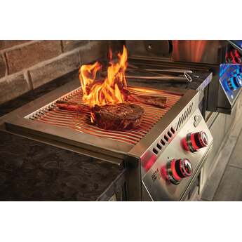 Napoleon 22 Inch Built-In Dual Side Burner with 30,000 BTUs, Infrared Sizzle Zone™ Burners, Iconic Wave™ Cooking Grids, Night Light™ Knobs, Instant Jetfire™ Ignition, Stainless Steel Protective Cover, and Lifetime Warranty: Stainless Steel, Liquid Propane — thumbnail 13