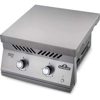 Napoleon 22 Inch Built-In Dual Side Burner with 30,000 BTUs, Infrared Sizzle Zone™ Burners, Iconic Wave™ Cooking Grids, Night Light™ Knobs, Instant Jetfire™ Ignition, Stainless Steel Protective Cover, and Lifetime Warranty: Stainless Steel, Liquid Propane — thumbnail 6