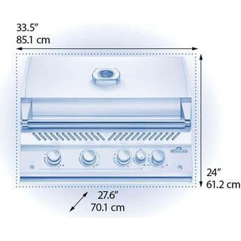 Napoleon Built-In 700 Series 32 Inch With Infrared Rear Burner: Matte Black, Liquid Propane — thumbnail 6
