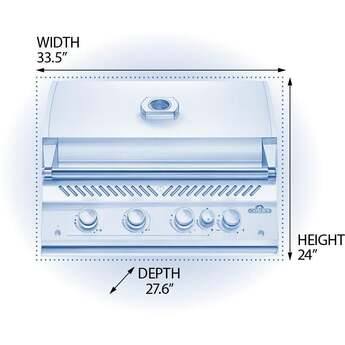 Napoleon Built-In 700 Series 32" with Infrared Rear Burner : Stainless Steel, LP — thumbnail 2