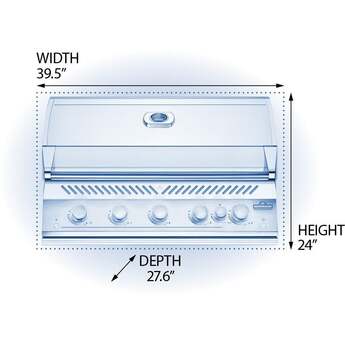 Napoleon Built-In 700 Series 38" with Infrared Rear Burner: Stainless Steel, NG — thumbnail 9