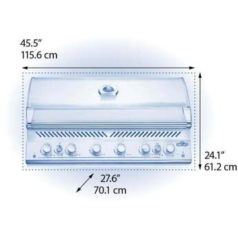 Napoleon Built-In 700 Series 44" with Dual Infrared Rear Burners: Stainless Steel, LP — thumbnail 15