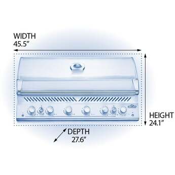 Napoleon Built-In 700 Series 44" with Dual Infrared Rear Burners: Stainless Steel, LP — thumbnail 29