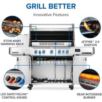 Napoleon Prestige 665 RSIB With Infrared Side and Rear Burner: Stainless Steel, Natural Gas — thumbnail 18
