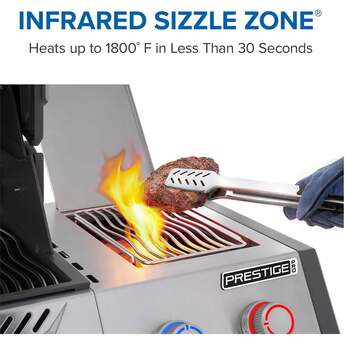 Napoleon 76 Inch Freestanding Grill with Integrated Smoker Tray, Infrared Sizzle Zone™, Infrared Rotisserie Burner, Integrated Ice Bucket & Cutting Board, Wave™ Cooking Grids, Interior Grill Lights, Lift Ease™ Lid, Night Light™ Knobs, Instant Jetfire™ Ignition, Stainless Steel Sear Plates, Accu-Probe™ Temperature Gauge and 1,140 sq. in. Cooking Area: Natural Gas — thumbnail 13