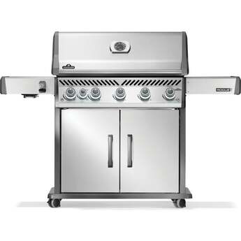 Napoleon Rogue Pro 625 Grill With Infrared Side Burner: Stainless Steel, Natural Gas
