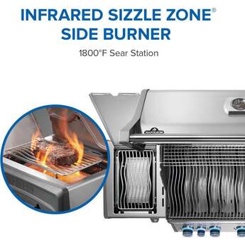 Napoleon Rogue PRO-S 625 Grill With Infrared Side And Rear Burners: Stainless Steel, Natural Gas — thumbnail 5