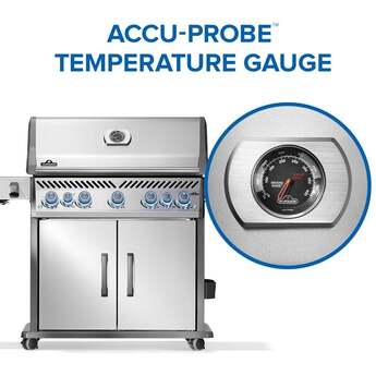 Napoleon Rogue PRO-S 625 Grill With Infrared Side And Rear Burners: Stainless Steel, Natural Gas — thumbnail 6