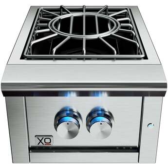 XO 16 Inch Power Side Burner with 60,000 BTU, Stainless Steel Construction, LED Control Lights, Stainless Steel Cover and Removable Wok Ring: Stainless Steel, Liquid Propane — thumbnail 7