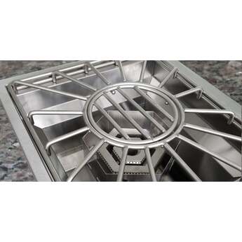 XO 16 Inch Power Side Burner with 60,000 BTU, Stainless Steel Construction, LED Control Lights, Stainless Steel Cover and Removable Wok Ring: Stainless Steel, Natural Gas — thumbnail 5