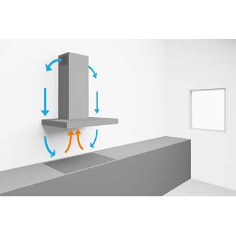 Bosch Built-In Downdraft with 3-Speeds, Multiple Ducting Options, Recirculation Mode, Charcoal Filter, Splatter Guard and Retractable Design (Blower Sold Separately): Stainless Steel — thumbnail 11