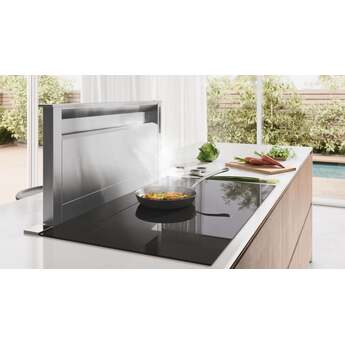 Bosch Built-In Downdraft with 3-Speeds, Multiple Ducting Options, Recirculation Mode, Charcoal Filter, Splatter Guard and Retractable Design (Blower Sold Separately): Stainless Steel — thumbnail 2
