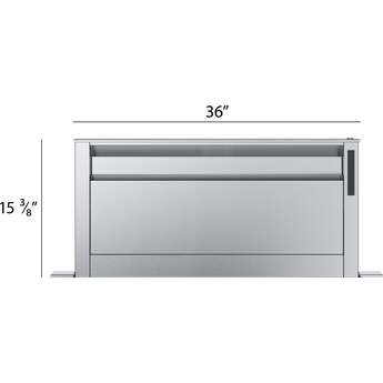 Bosch Built-In Downdraft with 3-Speeds, Multiple Ducting Options, Recirculation Mode, Charcoal Filter, Splatter Guard and Retractable Design (Blower Sold Separately): Stainless Steel — thumbnail 7