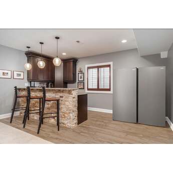 Frigidaire 33 Inch Freestanding All Refrigerator with 20 Cu. Ft. Capacity, 4 Glass Shelves, Wire Basket, 5 Door Bins, Garage Ready, LED Lighting, Reversible Door, and ENERGY STAR®: Stainless Steel — thumbnail 11